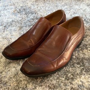 Brown Kenneth Cole Slip On Dress Shoes